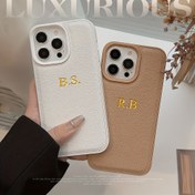 Resim Kişiselleştirilmiş baş harfleri ve 3D suni deri tasarımına sahip, Hediye olarak mükemmel, Iphone 16, 15, 14, 13, 12 ve 11 Pro Max Modelleri için Özelleştirilebilir Telefon Kılıfı. 