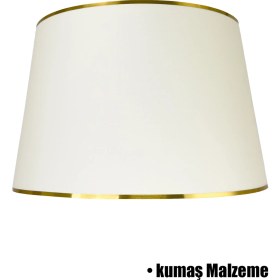 Resim Krem Gold Şeritli Lambader Şapkası 