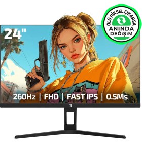 Resim GamePower Kaze T10 24" 260Hz 0.5ms FHD Fast IPS 2x2W Speaker Gaming Monitör (Ölü Pikselde Anında Değişim) 