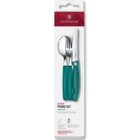 Resim VICTORINOX 6.7194.3FC1 Swiss Classic 3lü Piknik Seti - Yeşil 