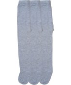 Resim 3'lü Kız Erkek Bebek - Çocuk Havlu Külotlu Çorap Pamuklu Düz Renk Gri 