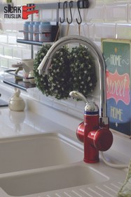 Resim Sıcak Musluk Elektrikli Ani Su Isıtıcı Termal Şofben Musluk 