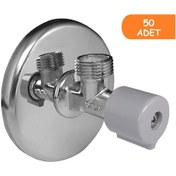 Resim Eca 102111527 Filtreli Ara Musluk Rozetli 50 Adet Krom 