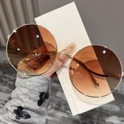 Resim 1 Çift Kadın Moda Yuvarlak Çerçeve Gözlük - Avrupa Tarzı Metal Menteşeler, Hafif Dekoratif Lensler Günlük ve Parti Kullanımı İçin, Şık Tasarım, Minimalist Görünüm, Yüksek Kalite, Trendy Çerçeveler, Stil Tutkunları 