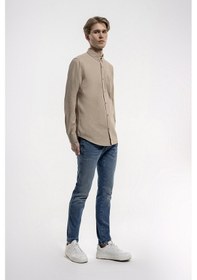 Resim Loft Regular Fit Erkek Gömlek Lf2030872 Bej 