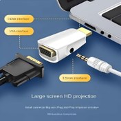 Resim 1 adet USB ile çalışan HDTV'den VGA'ya Adaptör, Sesli, Mat Kaplama, Miniusb Erkek-Dişi Konnektör, ≤36V Çalışma Gerilimi, Dizüstü Bilgisayar, Masaüstü, Projektör Ekran Dönüştürücü için HD 1080P Video Çıkışı 