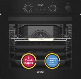 Resim Simfer 8244 11 Fonksiyon Steam Master Ankastre Fırın Siyah Cam Dijital 