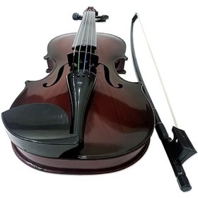 Resim Simüle Keman Müzik Uygulama Yeni Başlayanlar Için Keman Koyu Kahverengi 
