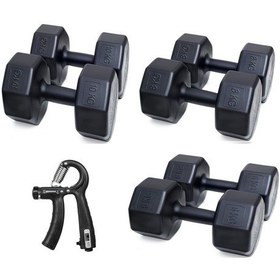 Resim Ps Spor 3 Çift Dambıl Set Sayaçlı Ayarlanabilir El Yayı 6 Kg 8 Kg 10 Kg 