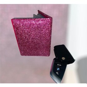 Resim Pembe Taşlı Ruhsat Kılıfı 