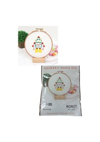 Resim Nakış Kitleri Kasnaklı 8.6 X 6 Cm Robot 