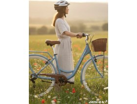 Resim Bisan Sorrento-S Şehir Bisikleti 44 cm V 28 Jant 7 Vites Bebek Mavisi Silver 