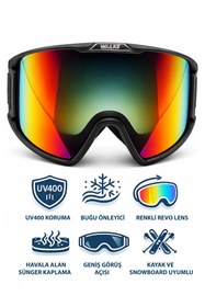 Resim Walke Snow Premium Seri Ayarlanabilir UV Korumalı Kayak Gözlüğü 