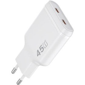 Resim Wiwu Wi-G034 Essen Slim Serisi GaN Tech PD Hızlı Şarj Özellikli Şarj Başlığı 45W - Beyaz 