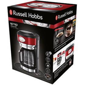 Resim Russell Hobbs 21700-56 Retro Cam Karaflı Filtre Kahve Makinesi - Kırmızı 