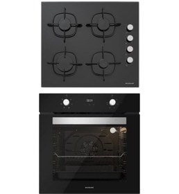 Resim Silverline BO6502B02 - CS5335B01 Siyah Cam Ankastre Set 