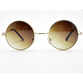 Resim John Lennon Yuvarlak Kahverengi Camlı Jlm08 Güneş Gözlüğü 
