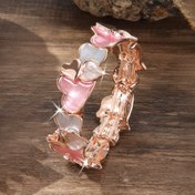 Resim 1 adet Retro Şık Patchwork Aşk Tasarımı Emaye Renkli Elastik Bilezik, Sevgililer Günü, Şükran Günü veya Anneler Günü için şık ve modaya uygun kadın hediyesi, günlük festival ziyafet dekorasyon takısı 
