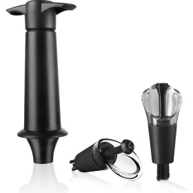 Resim Vacu Vin Şarap Vakum Seti (1 Pompa + 2 Damlalıklı Tıpa) 