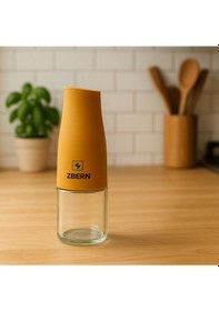 Resim Royal Gross 500 Ml Sarı Cam Yağdanlık Sızdırmaz Kapaklı Şık Yağ Ve Sirke Şişesi Sarı 