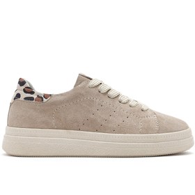 Resim Derimod Kadın Bej Bağcıklı Süet Deri Sneaker 25SFD510710 