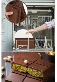 Resim Meşhur Dubai Çikolatası Kalıbı Silikon - Büyük Tablet Çikolata Mum Kek Kalıbı Pasta Kalıbı - Elm-01-768356 Çok Renkli 