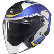 Resim Mt Cosmo Sv Cruiser C7 Açık Kask Mavi - Beyaz - Sarı 