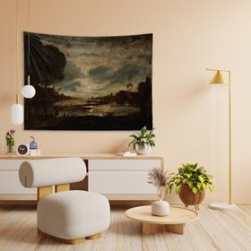 Resim Moonlit Landscape Duvar Örtüsü - 100 cm x 135 cm 