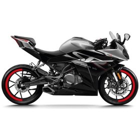 Resim Cfmoto 250sr Yarım Jant Kaplama Sticker Etiket Modeli Kırmızı 