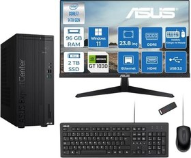 Resim Asus Expertcenter D501MER Intel® Core™ İ7-14700 96GB Ddr5 2tb SSD 4GB/GT1030 WIN11PRO +23.8" 120Hz Monitör Mini Tower Masaüstü Bilgisayar 238WD501MER21P34+ZETTAUSBBELLEK 