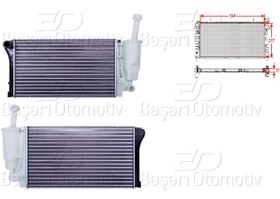 Resim Fiat Panda 1.1 1.2 4X4 1.2 LPG 2003 Sonrası Su Radyatörü Mekanik Mt 548X317X17 