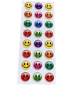 Resim Ticon Puffy Sticker Gülen Yüz Renkli - 2 Adet 