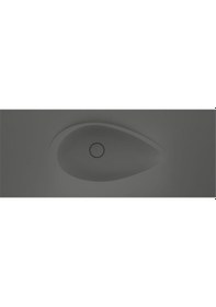 Resim Real Stone Avocado Etajerli 80x50 Antrasit Granit Banyo Lavabosu Antrasit 