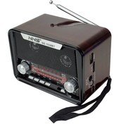 Resim Nns Ns-1538Bt Şarjlı Radyo Retro Ahşap Mp3 Çalar 14 Cm 