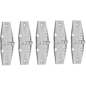 Resim 5'li Paslanmaz Krom Menteşe. 38x118mm. 304krom 