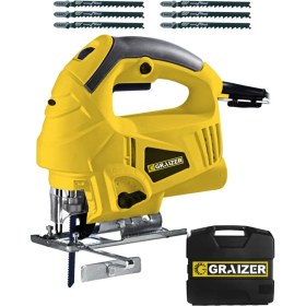 Resim Alman D-2 3200 W Sjs Metal Şanzuman 6 Kademe Devirli Lazerli Otomatik Dekupaj Testere + 10 Uç Hediyeli Sarı 