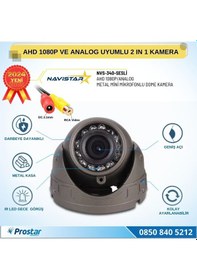 Resim Mikrofonlu Ahd 1080p Ve Analog Pal Dönüşümlü Gece Görüşlü Mini Metal Dome Araç Kamerası 