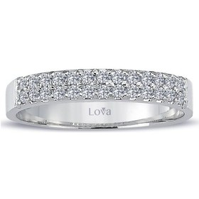 Resim Lova 0,26 Karat Pırlanta Yarımtur Yüzük - 1010230 