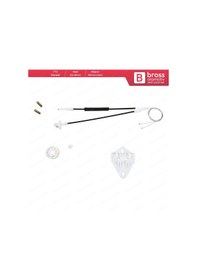 Resim Renault Megane 1 1996-2003 4/5 Kapı İçin Arka Sağ Cam Kriko Seti 