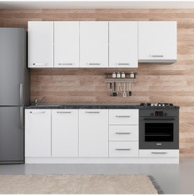 Resim Minar 230 Cm Mutfak Dolabı Beyaz 230-B8 Beyaz 