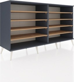 Resim Hyperion Konsol 8 Raflı 176x44x99 Antrasit-antrasit/çam Antrasıt/antrasıt - Antrasıt 