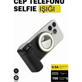 Resim TeknoKapsül Bluetootanyetik Telefon Yapıştırma Krama H Dou Işığı Ile Magsafe Selfie Klips 
