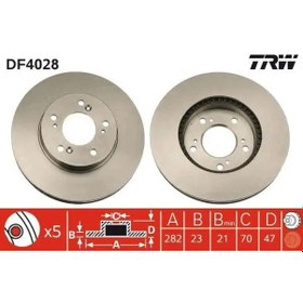 Resim Trw Df4028 Fren Diski On 45251s2hn00 45251sp0000 45251sz3000 2 Adettir 