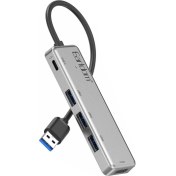 Resim Earldom HUB12 Tak Çalıştır 40CM 4 Adet USB 2.0 ve 1 Adet Type-C Çıkışlı USB Çoklayıcı 