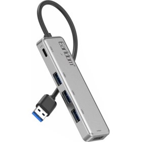 Resim Earldom HUB12 Tak Çalıştır 40CM 4 Adet USB 2.0 ve 1 Adet Type-C Çıkışlı USB Çoklayıcı 
