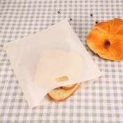 Resim ZJchao Ekmek Kızartma Makinesi Çantaları, Yeniden Kullanılabilir Yapışmaz Kaplamalı Fiberglas Mikrodalga Isıtma Izgara Peynirli Ekmek Kızartma Makinesi Çantaları Hamur Işleri Için 