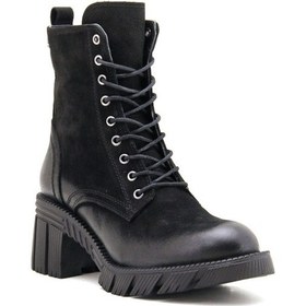 Resim Venüs 2251202 Hakiki Deri Kadın Bot - Siyah Nubuk Siyah 