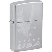 Resim Zippo Engraved Eagle And Usa Çakmak - 49007-00062-MODEL19 