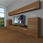 Resim Decoraktiv Ekoflex 9 Mdf Tv Ünitesi Tv Sehpası - Naturel Ceviz 