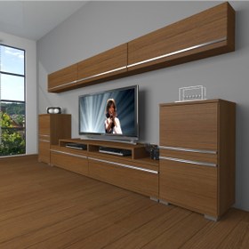 Resim Decoraktiv Ekoflex 9 Mdf Tv Ünitesi Tv Sehpası - Naturel Ceviz 